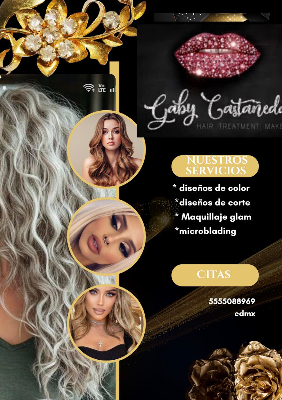 Imagen original de Gaby Castañeda Hair Image Beauty con servicios y teléfono de citas